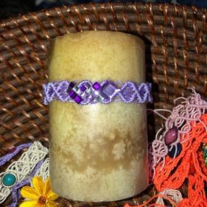 Candle decor lace wreath adjustable crystal NEW